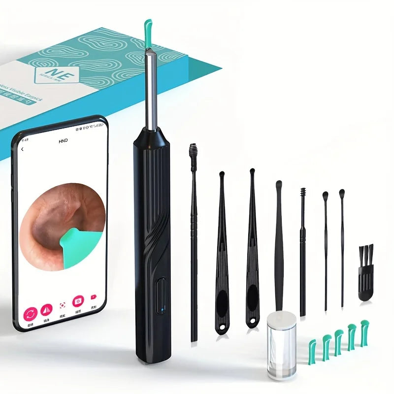 Wireless Smart Visual Ear Cleaner Otoscope Ear Wax Ear with Ear NE18 Cleaning Kit Removal Sticks Endoscope Camera Tool Kit