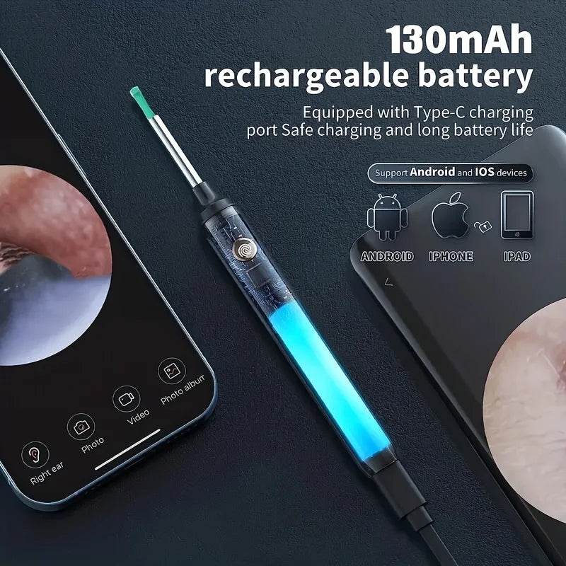 Wireless Smart Visual Ear Cleaner Otoscope Ear Wax Ear with Ear NE18 Cleaning Kit Removal Sticks Endoscope Camera Tool Kit