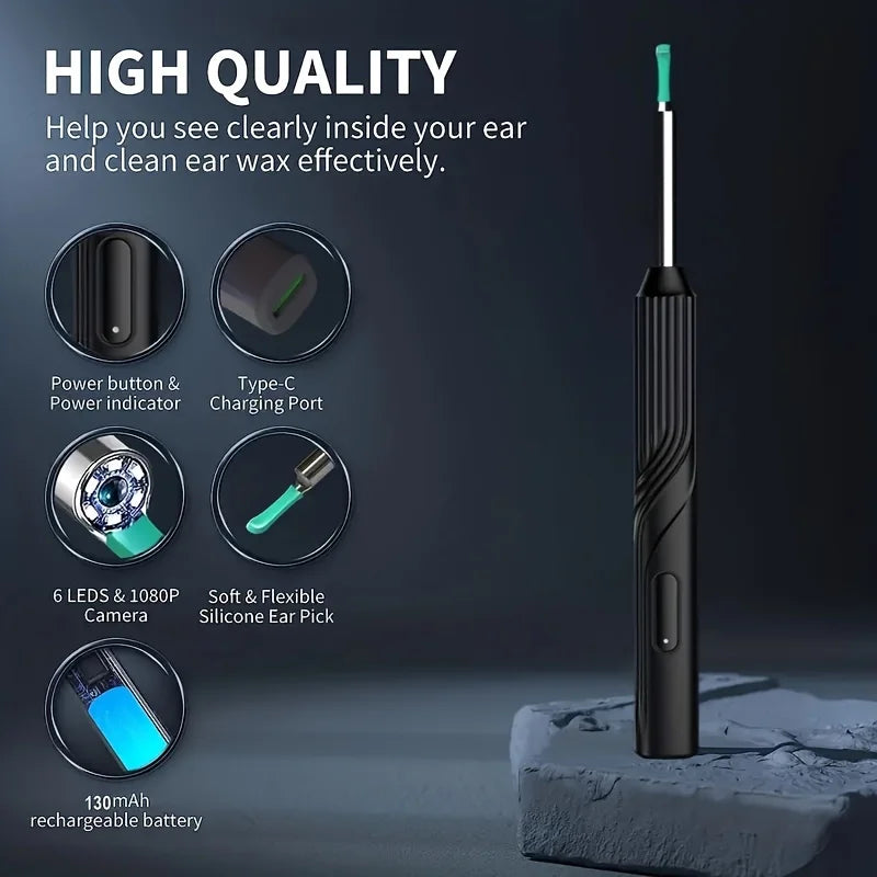 Wireless Smart Visual Ear Cleaner Otoscope Ear Wax Ear with Ear NE18 Cleaning Kit Removal Sticks Endoscope Camera Tool Kit