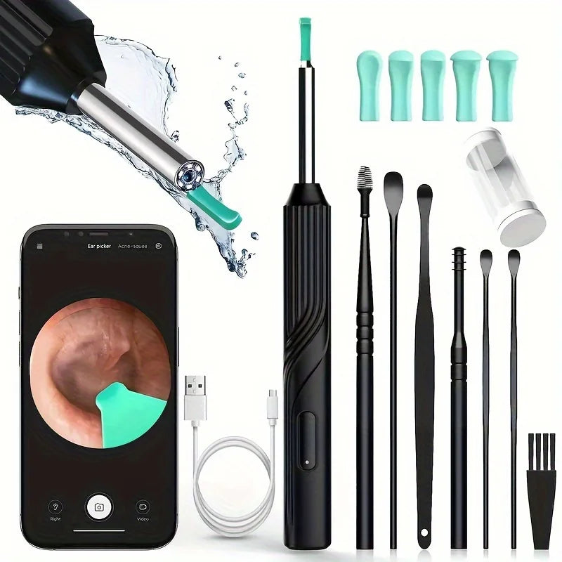 Wireless Smart Visual Ear Cleaner Otoscope Ear Wax Ear with Ear NE18 Cleaning Kit Removal Sticks Endoscope Camera Tool Kit