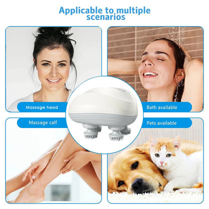 Deep Scalp Massager Head Cleaning Massager Also Suitable for Pets Electric Massage Tool Washable and Portable