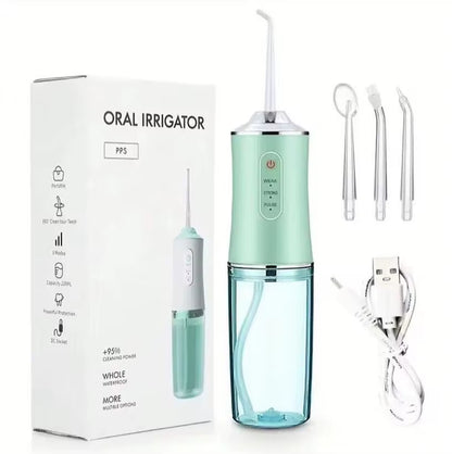 1Pc Portable Oral Irrigator USB Rechargeable 3 Modes 4 Nozzles IPX7 Mouthwash Machine for Home Travel Teeth Cleaning Machine